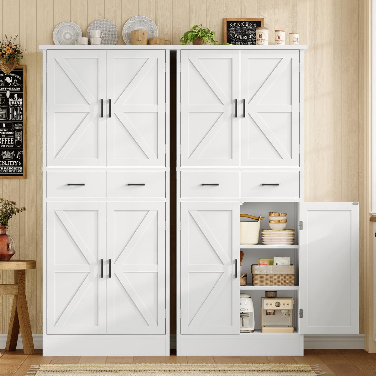 Pantry Cabinet with Barn Doors I5464