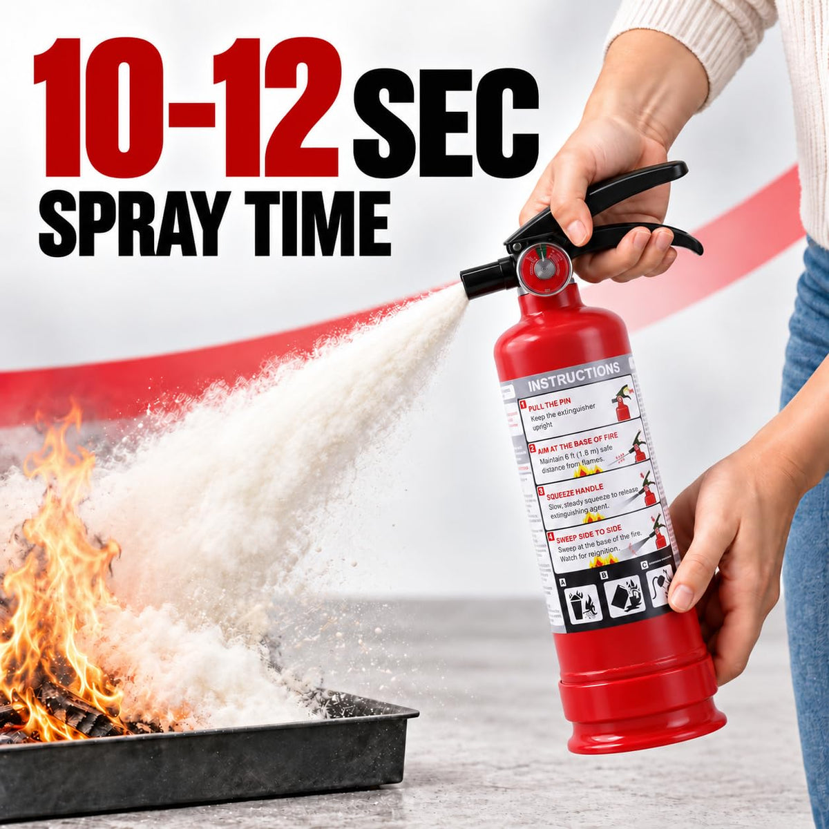 2.5 lb ABC Dry Chemical Fire Extinguishers 4-Pack Q88801