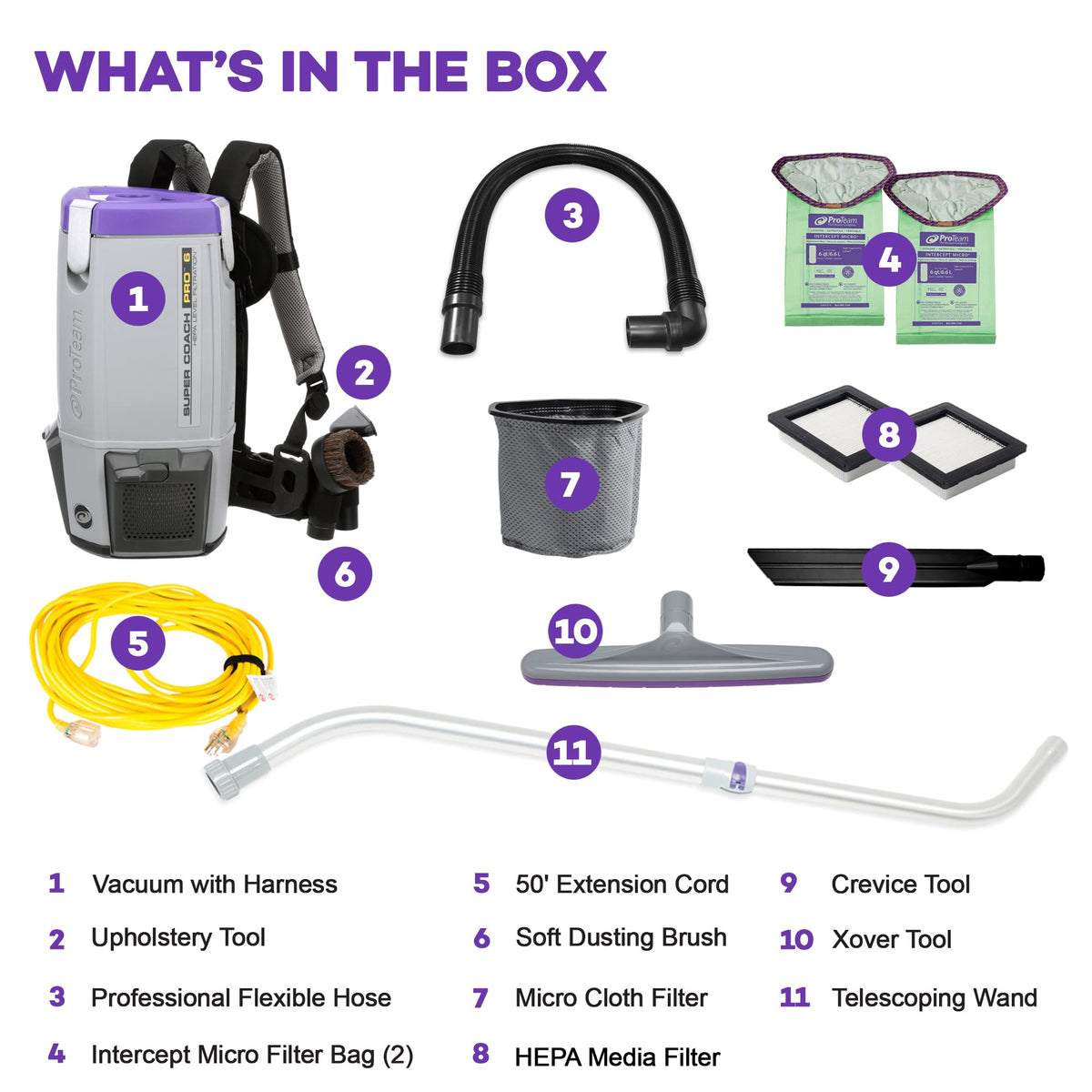 6 Quart Corded Backpack Vacuum with Telescoping Wand Tool Kit R5925
