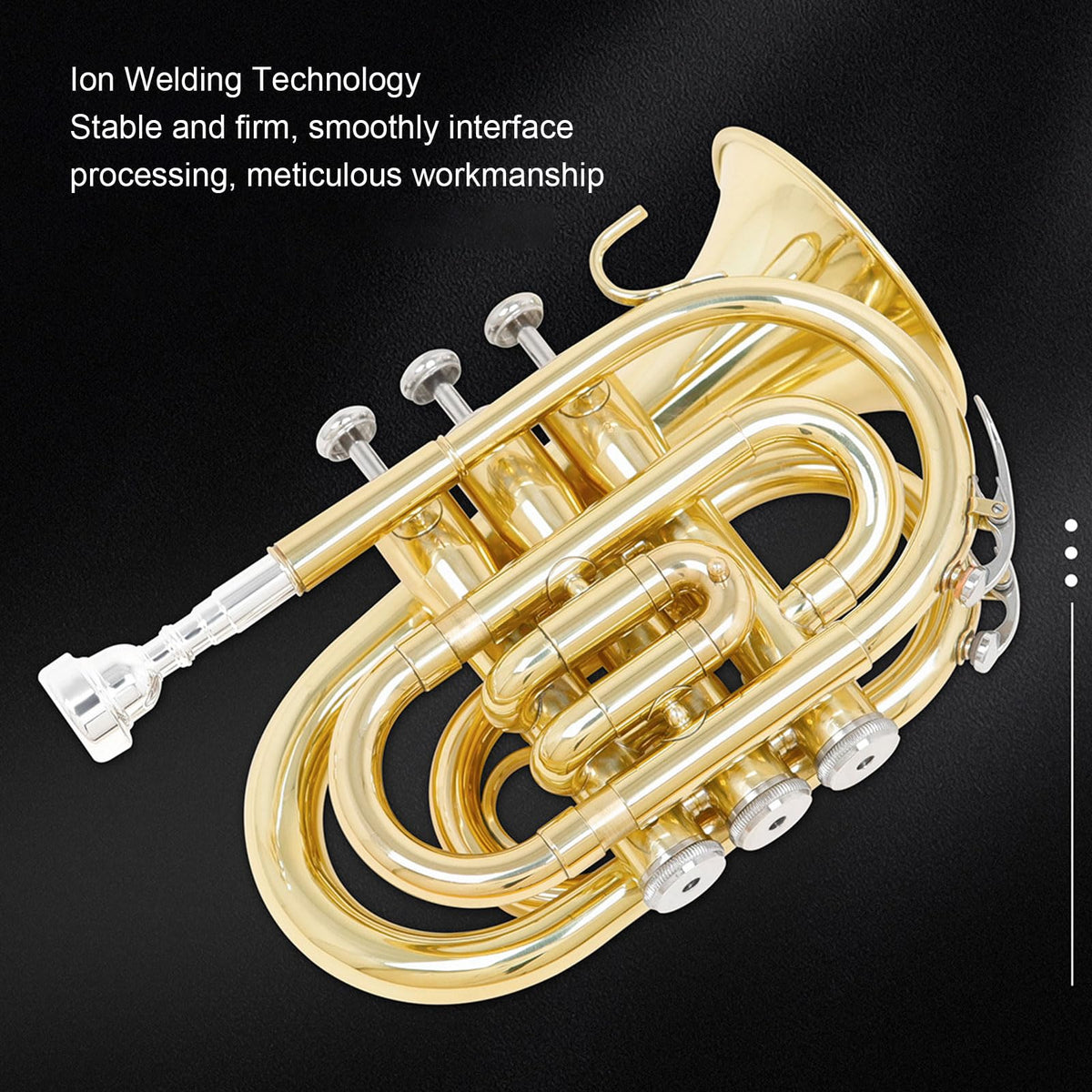 Bb Pocket Trumpet with 7C Mouthpiece and Hard Case X770777
