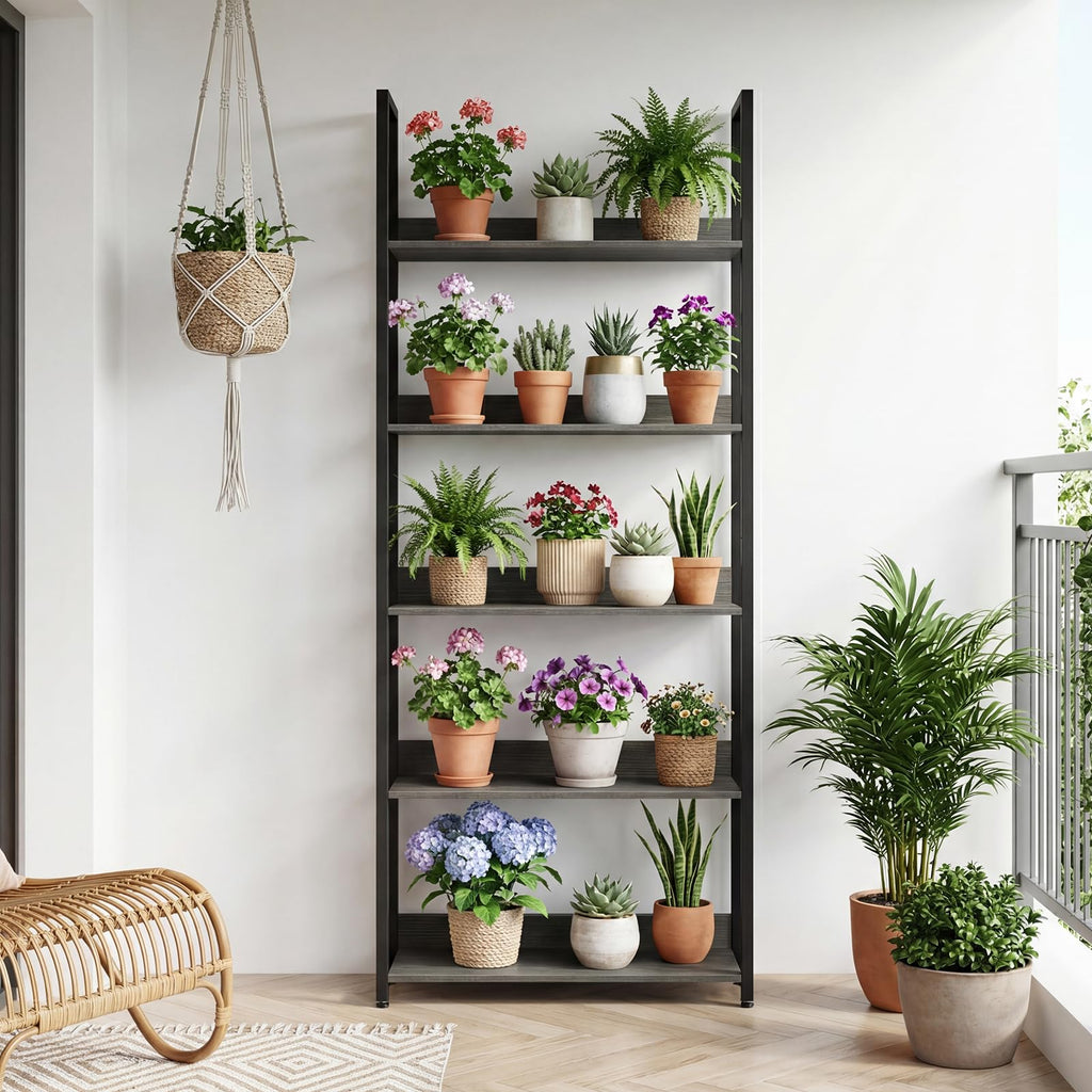 5-Tier Wooden Bookshelf Set of 2 Y9229
