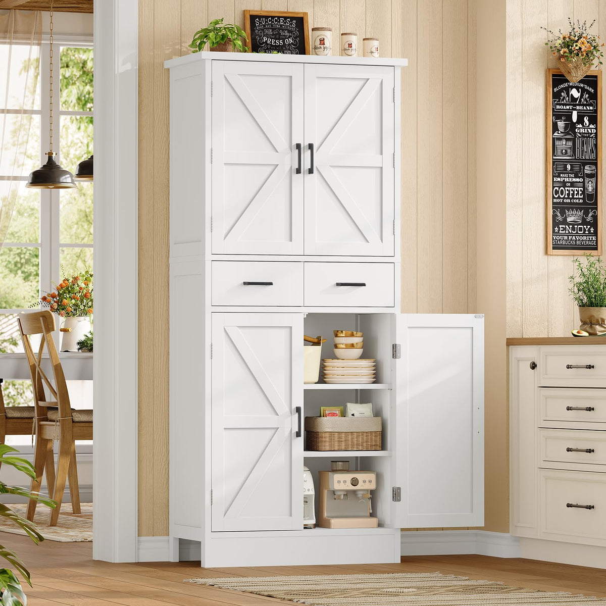 Pantry Cabinet with Barn Doors I5464