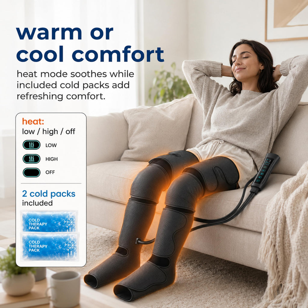Air Compression Leg Massager with Heat and Compression O461