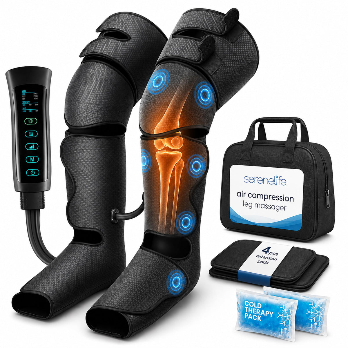 Air Compression Leg Massager with Heat and Compression O461
