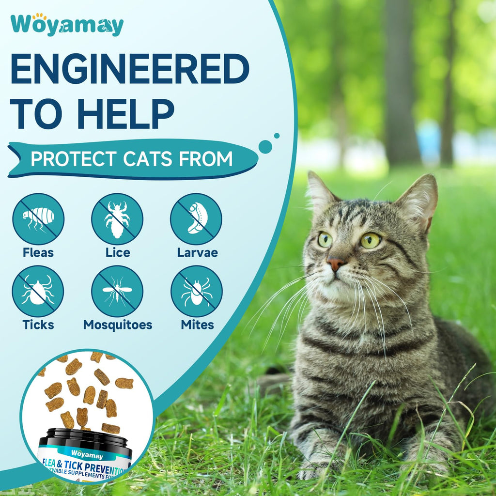 Natural Flea & Tick Prevention Bundle for Cats & Dogs, 200 Chews + Herbal Drops L773