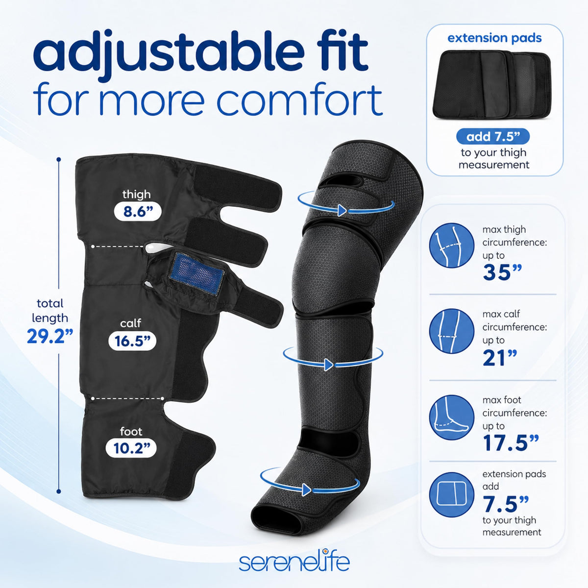 Air Compression Leg Massager with Heat and Compression O461