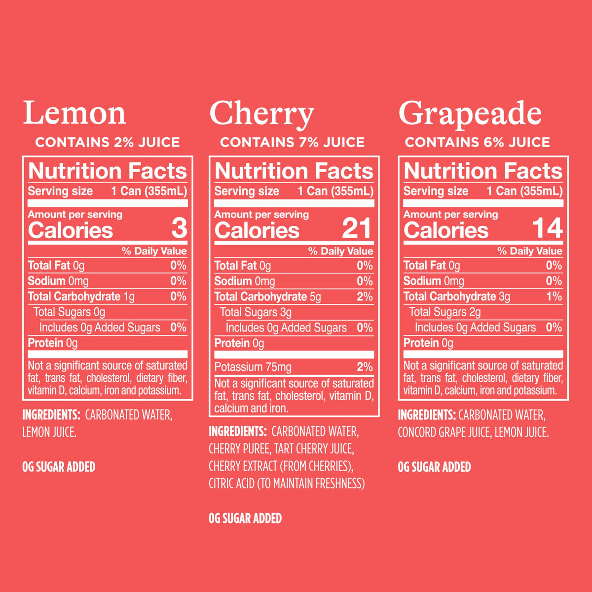Sparkling Water Variety Pack 12 Fl Oz Cans Pack of 24 M4167