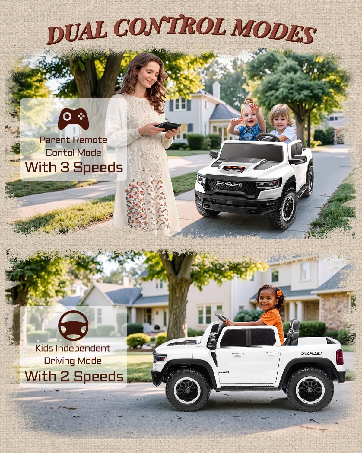 2 Seater Electric Car for Kids with Remote Control N89690