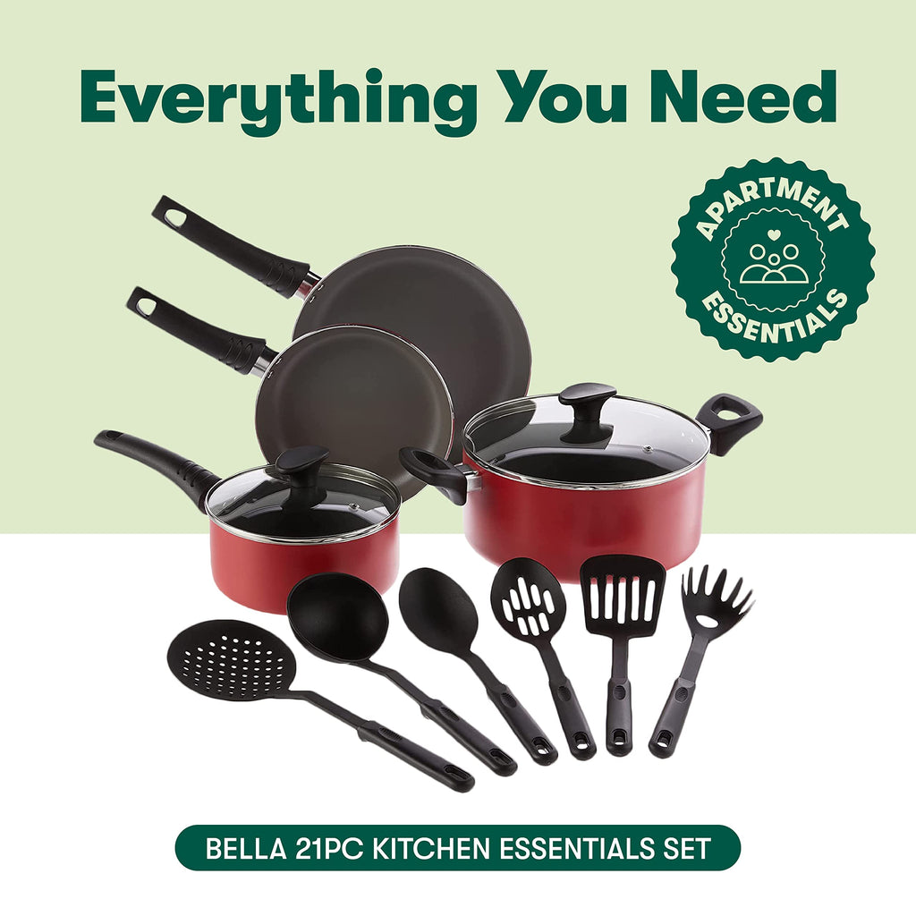 12 Piece Nonstick Red Cookware Set P65411