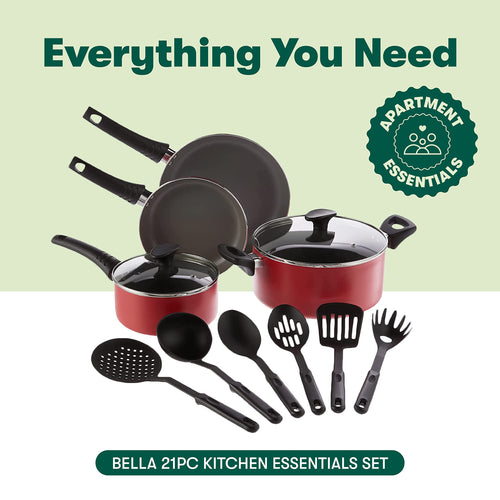 12 Piece Nonstick Red Cookware Set P65411
