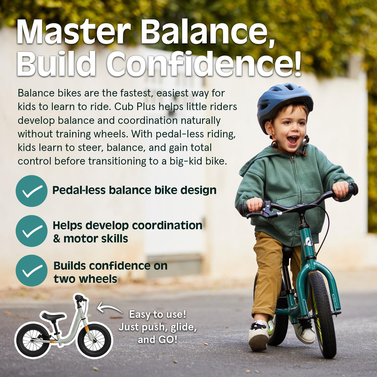 Toddler Balance Bike with Adjustable V-Brake D612022