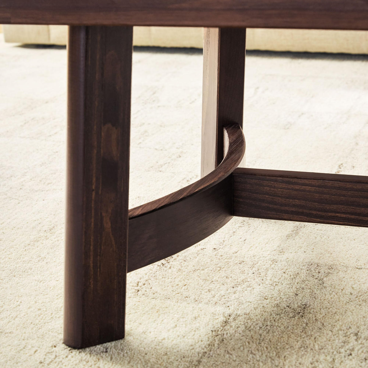 Solid Wood Rectangular Coffee Table, 48 Inch, Espresso C76345