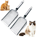 Cat Litter Scoop 2 Pack Stainless Steel Handle Mesh Sifter N658