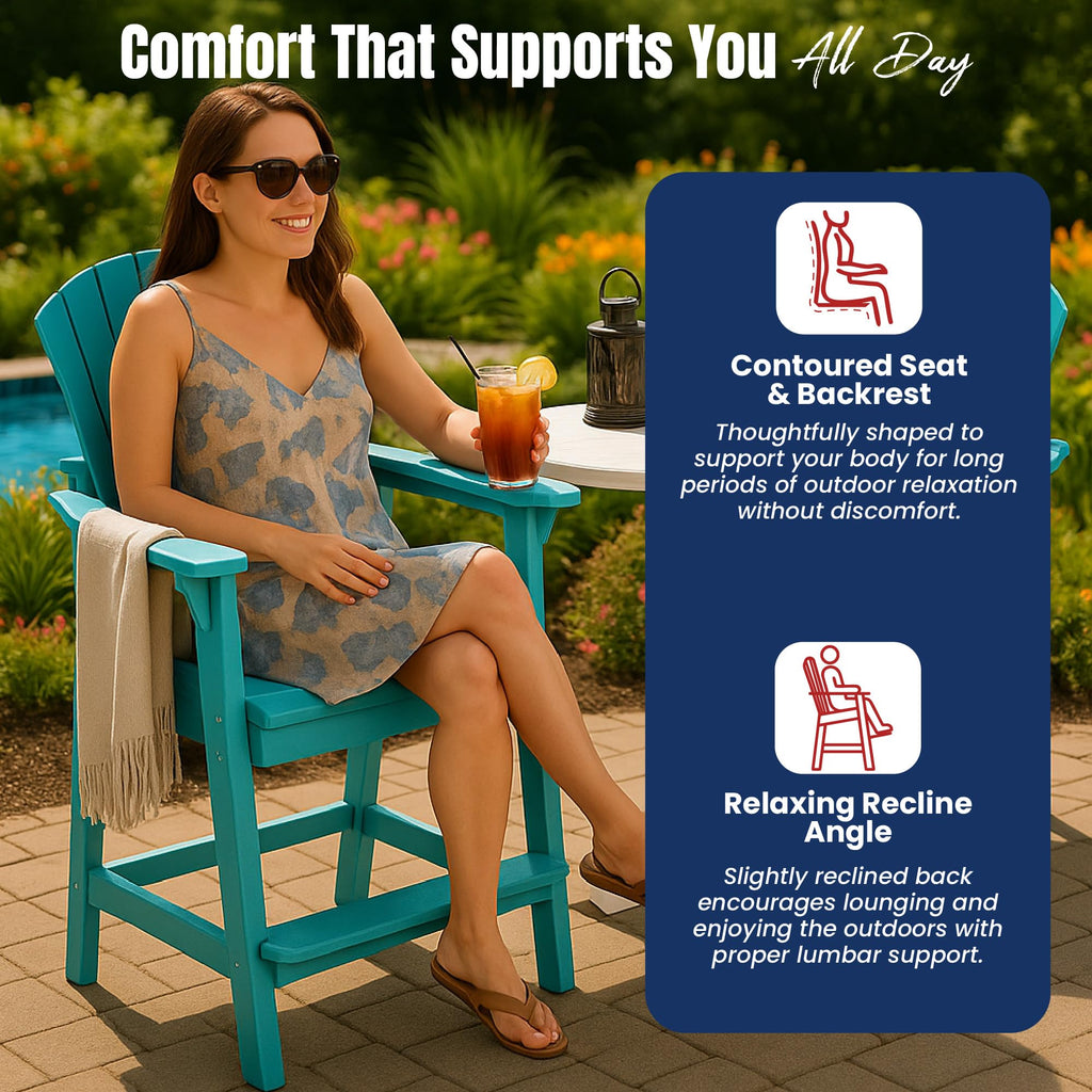 Teal HDPE Adirondack Chair S5189