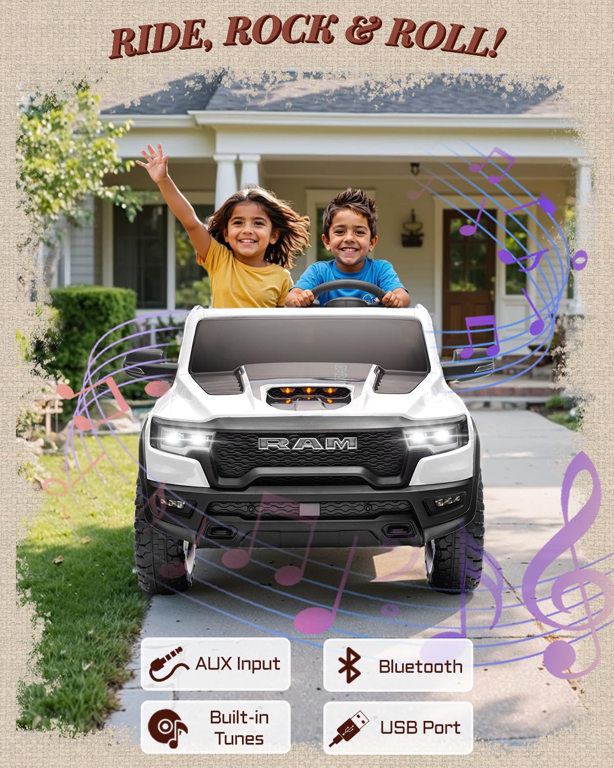 2 Seater Electric Car for Kids with Remote Control N89690