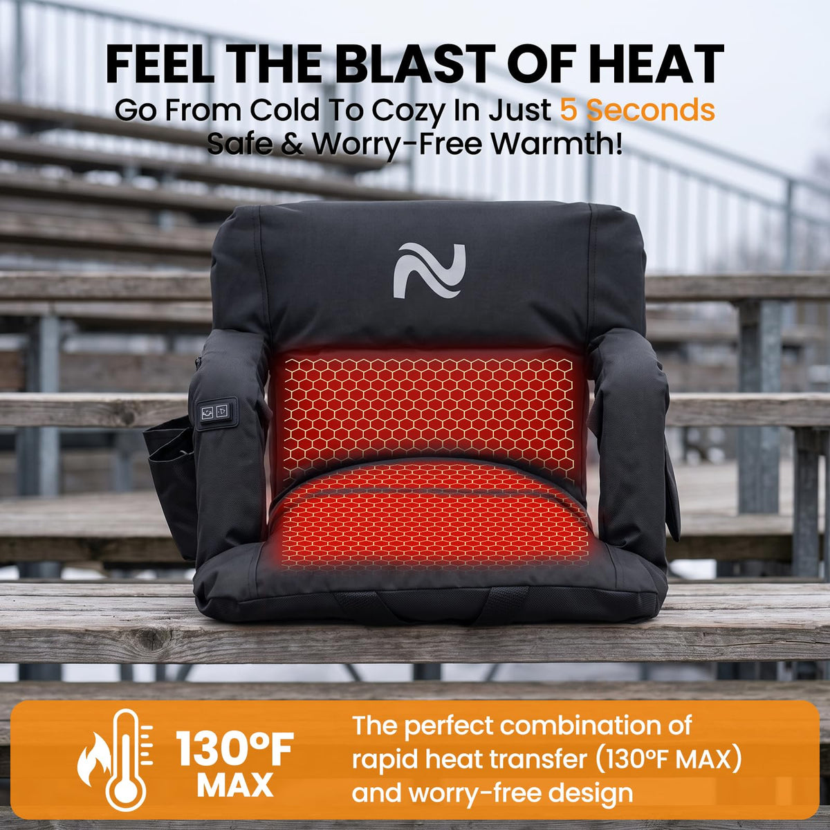 2 Pack Extra Thick Heated Stadium Seats M187790