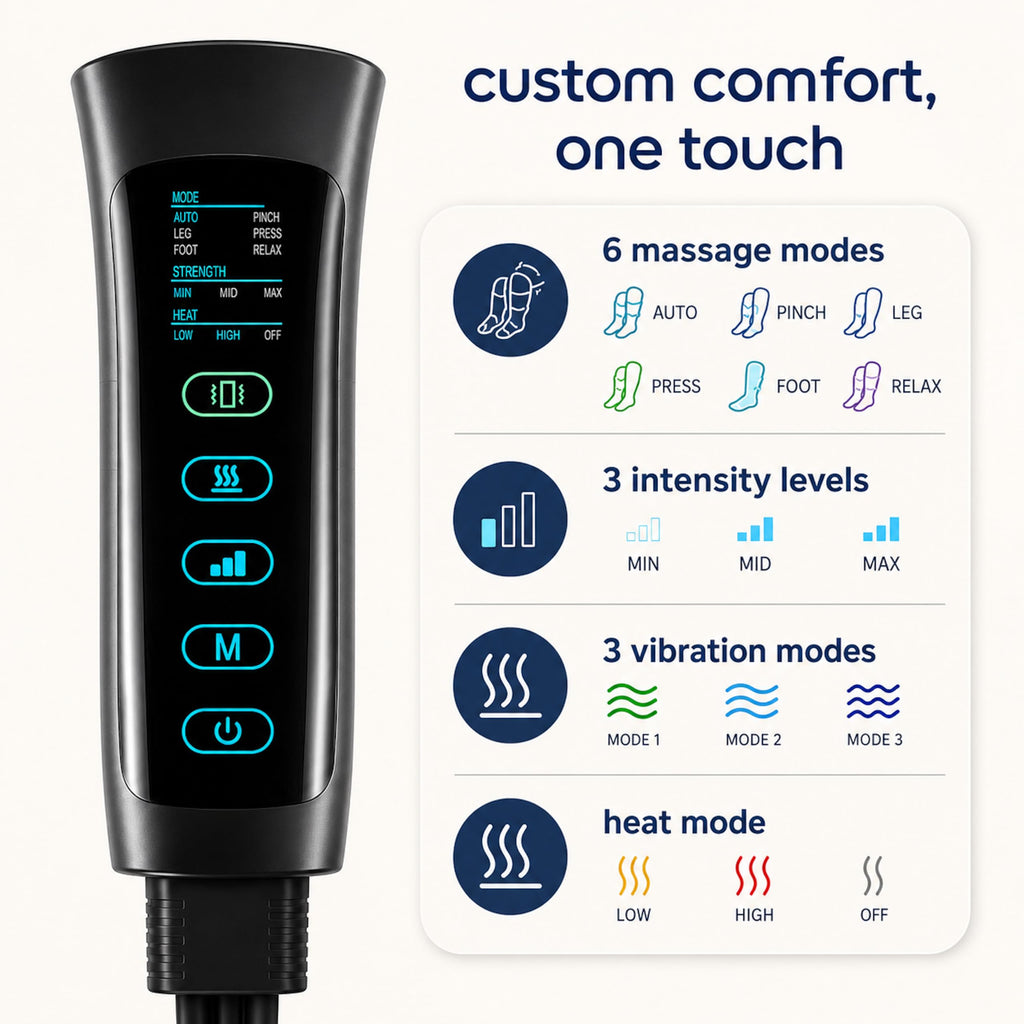 Air Compression Leg Massager with Heat and Compression O461