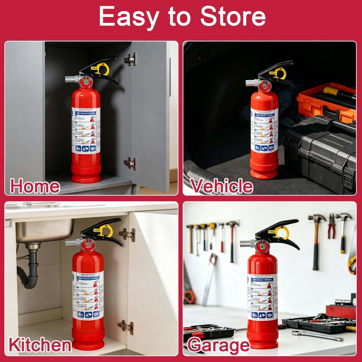 2.5lb Multi-Class Dry Powder Fire Extinguisher V7594