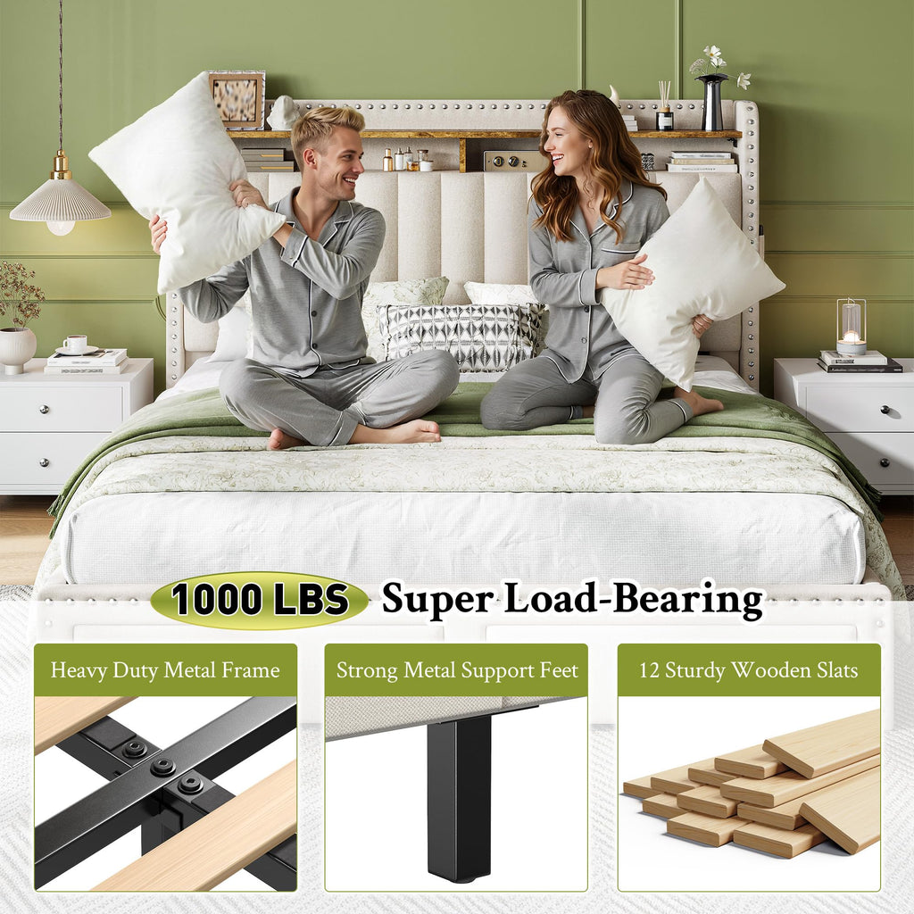 Queen Bed Frame with 2 Drawers F407431
