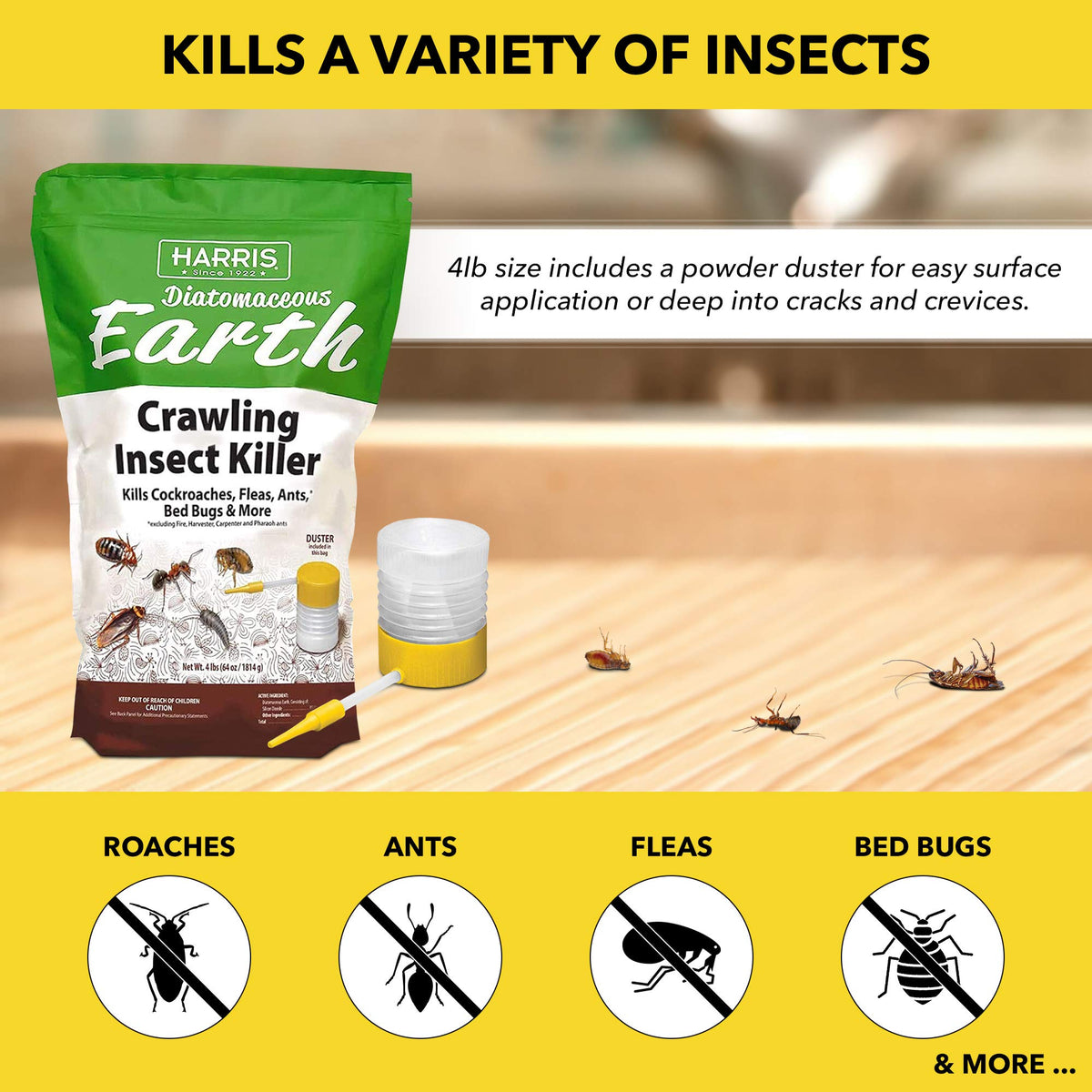 Diatomaceous Earth Crawling Insect Killer 4lb J2476