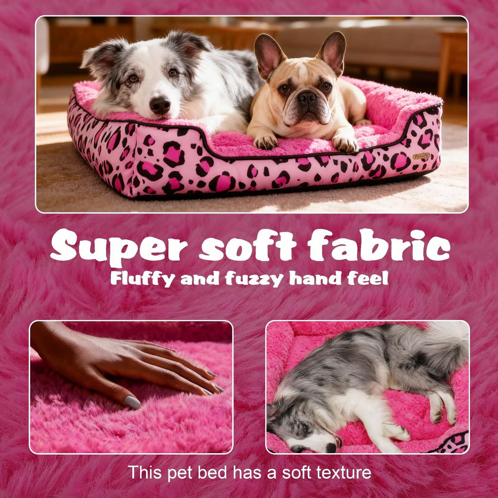 Washable Dog Bed Pink S Size P32748