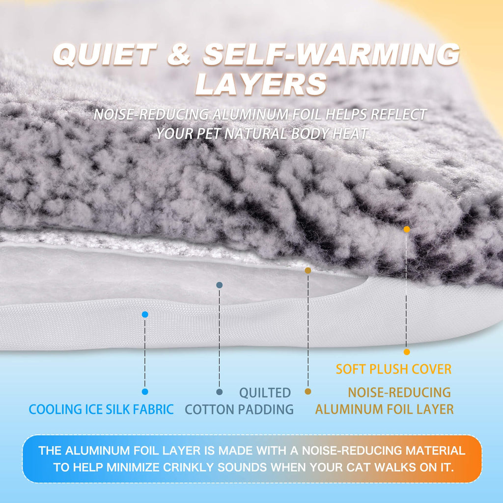 Self Warming Reversible Cat Bed Gray 18 x 24 Inches G3679