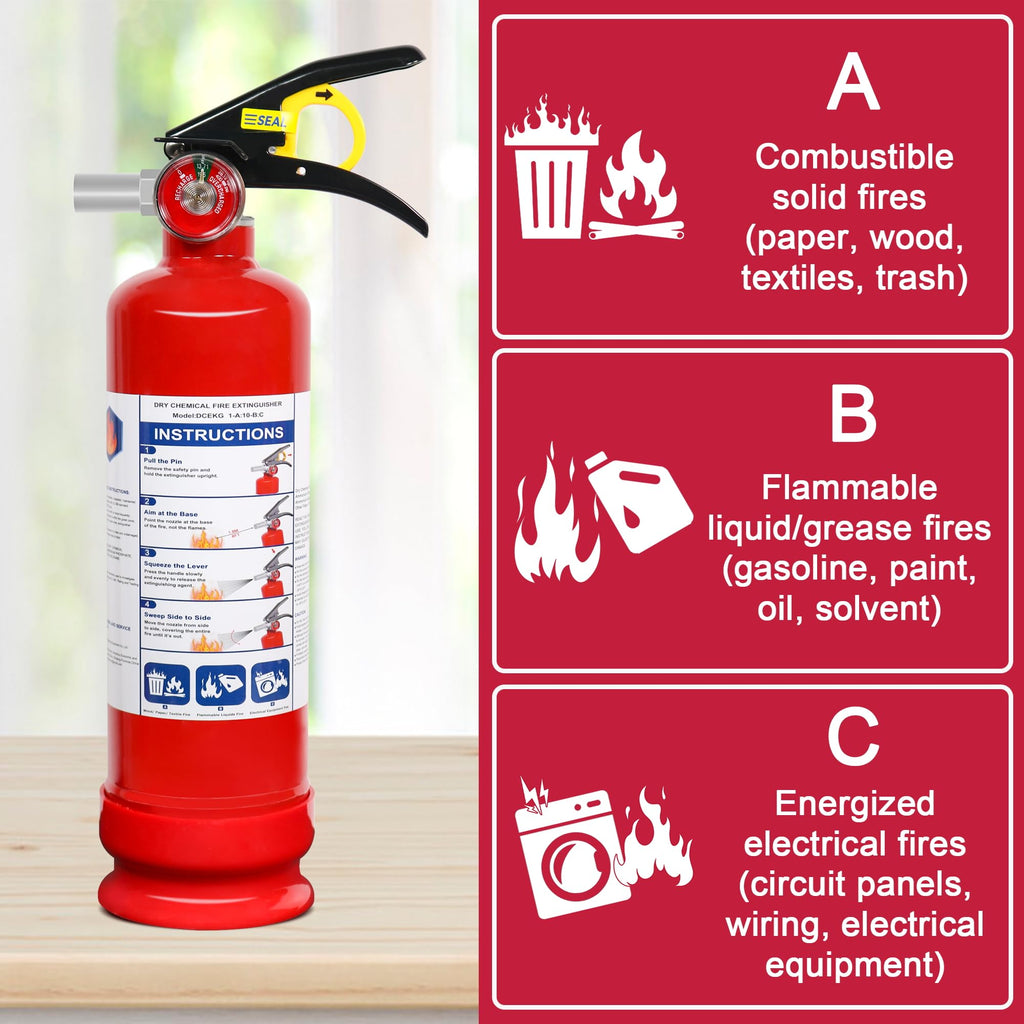 2.5lb Multi-Class Dry Powder Fire Extinguisher V7594