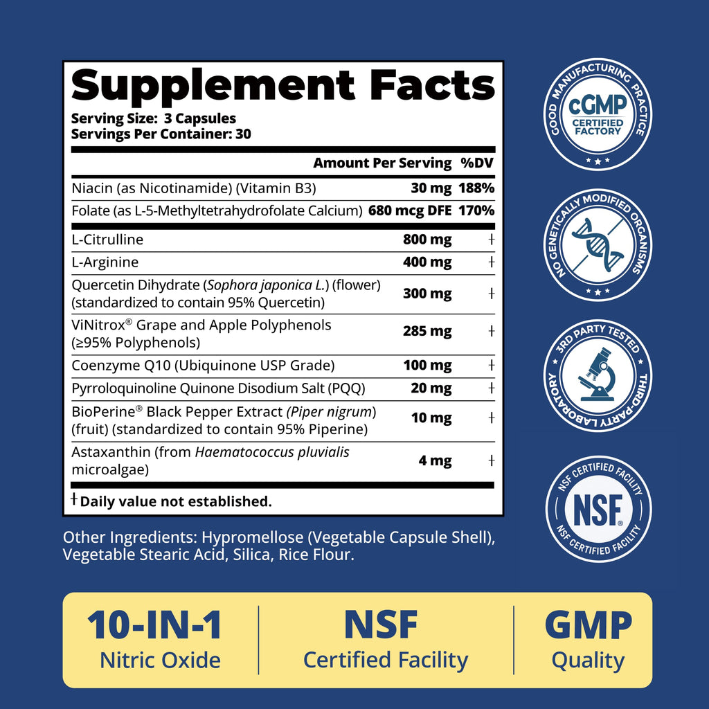 Nitric Oxide Supplements for Men 30-Day Supply J5394