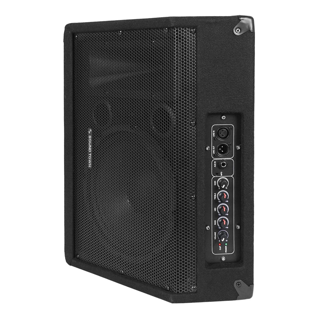 2-Pack Powered PA Speakers 10” 300W J9054