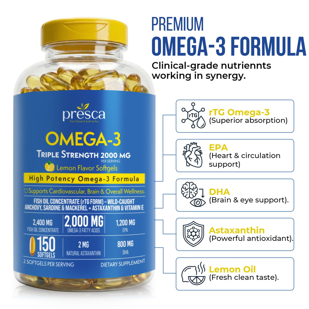 Omega 3 Fish Oil 2400mg 150 Softgels O4585