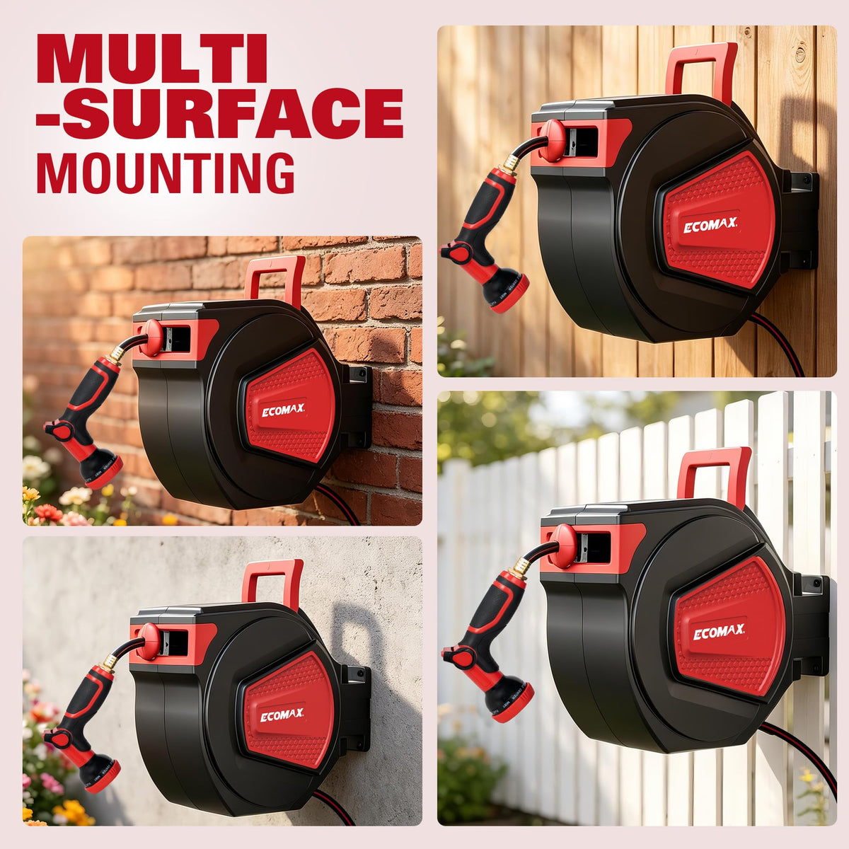 Retractable Garden Hose Reel 1/2" x 100 ft H505