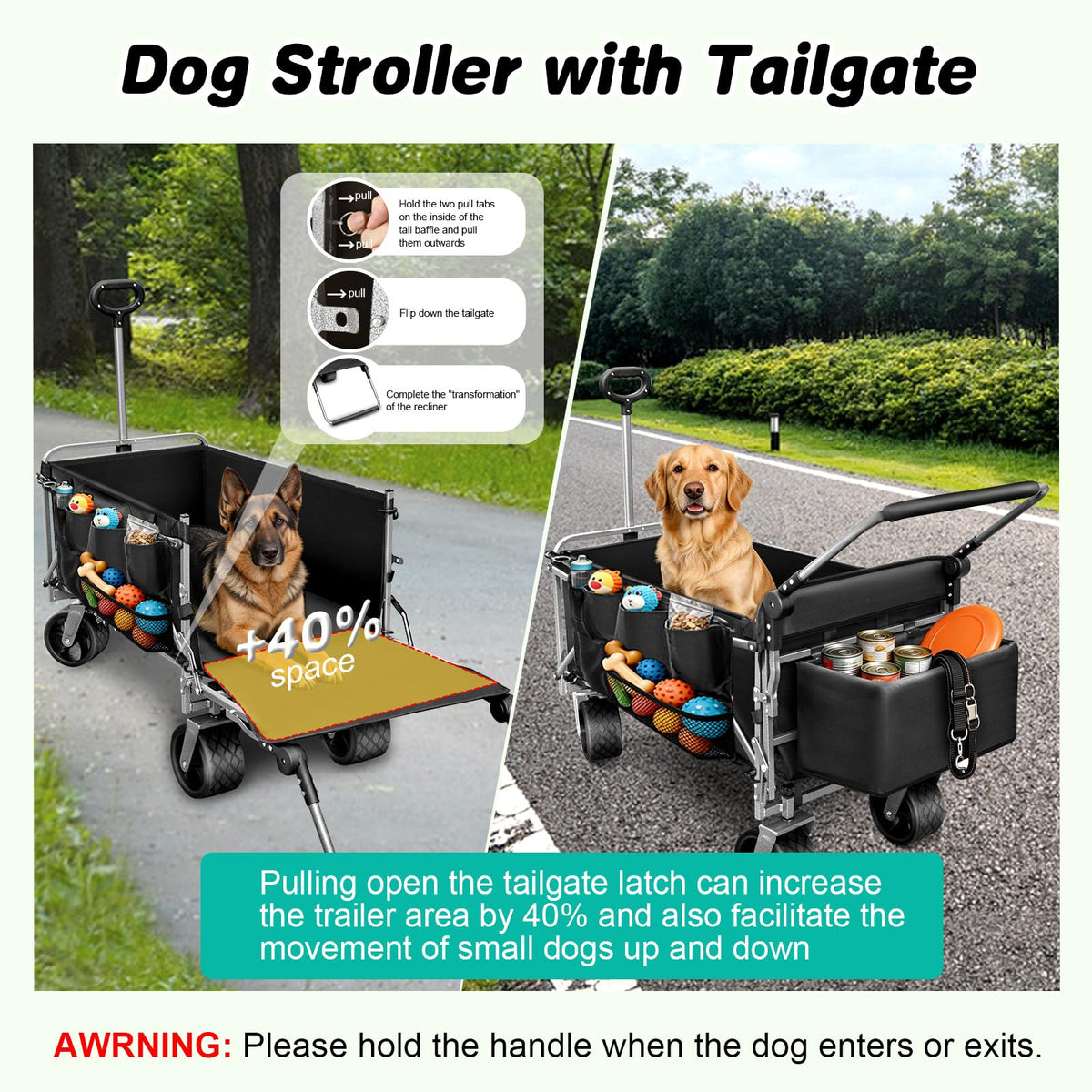 Large Dog Wagon Cart H128