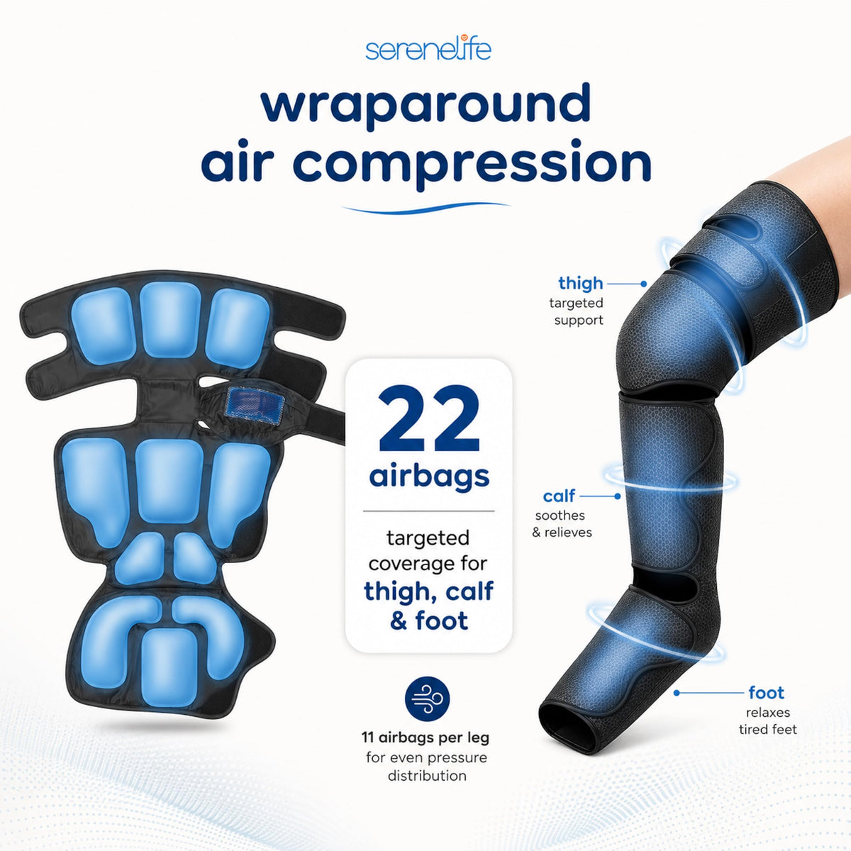 Air Compression Leg Massager with Heat and Compression O461