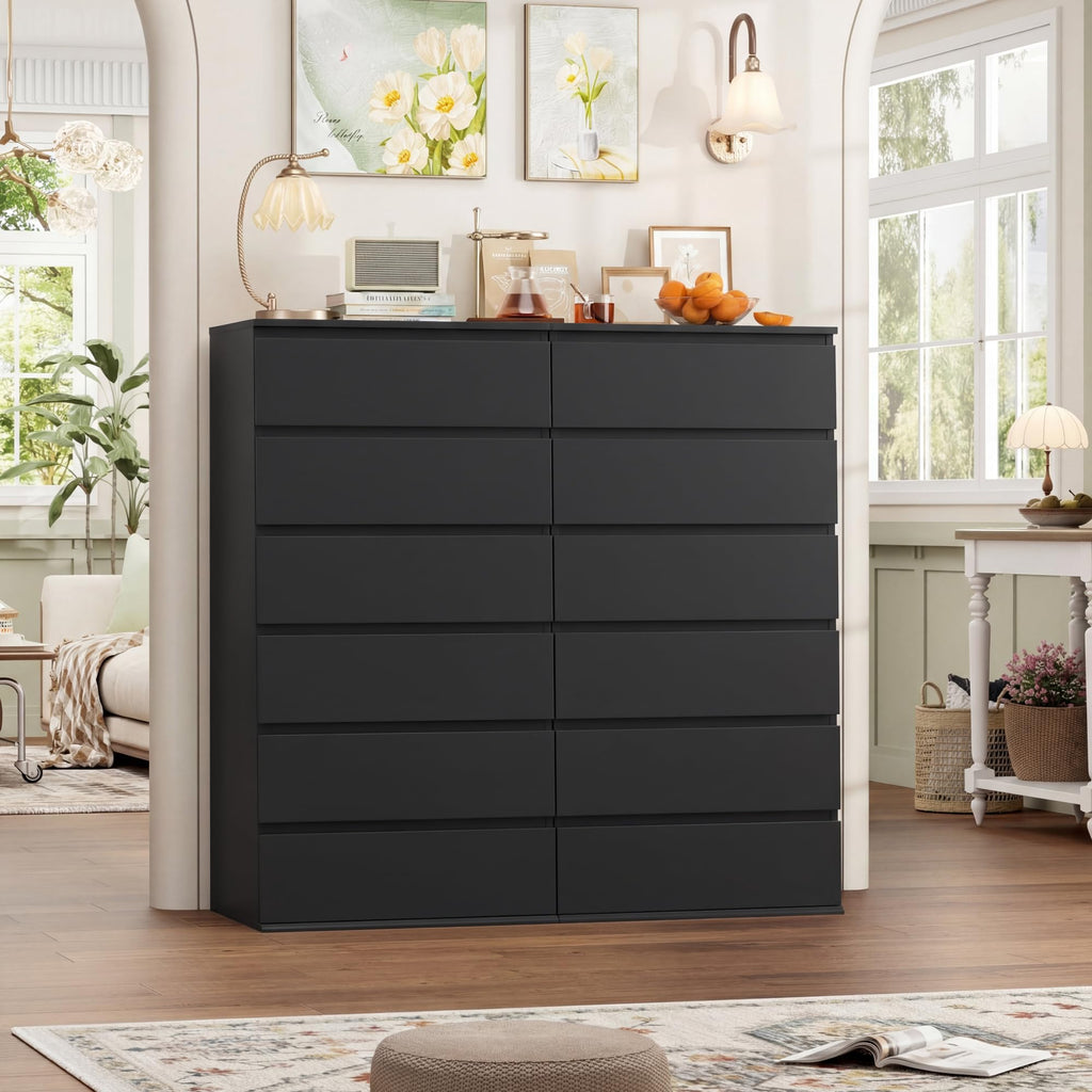 Black 6 Drawer Dresser O35489