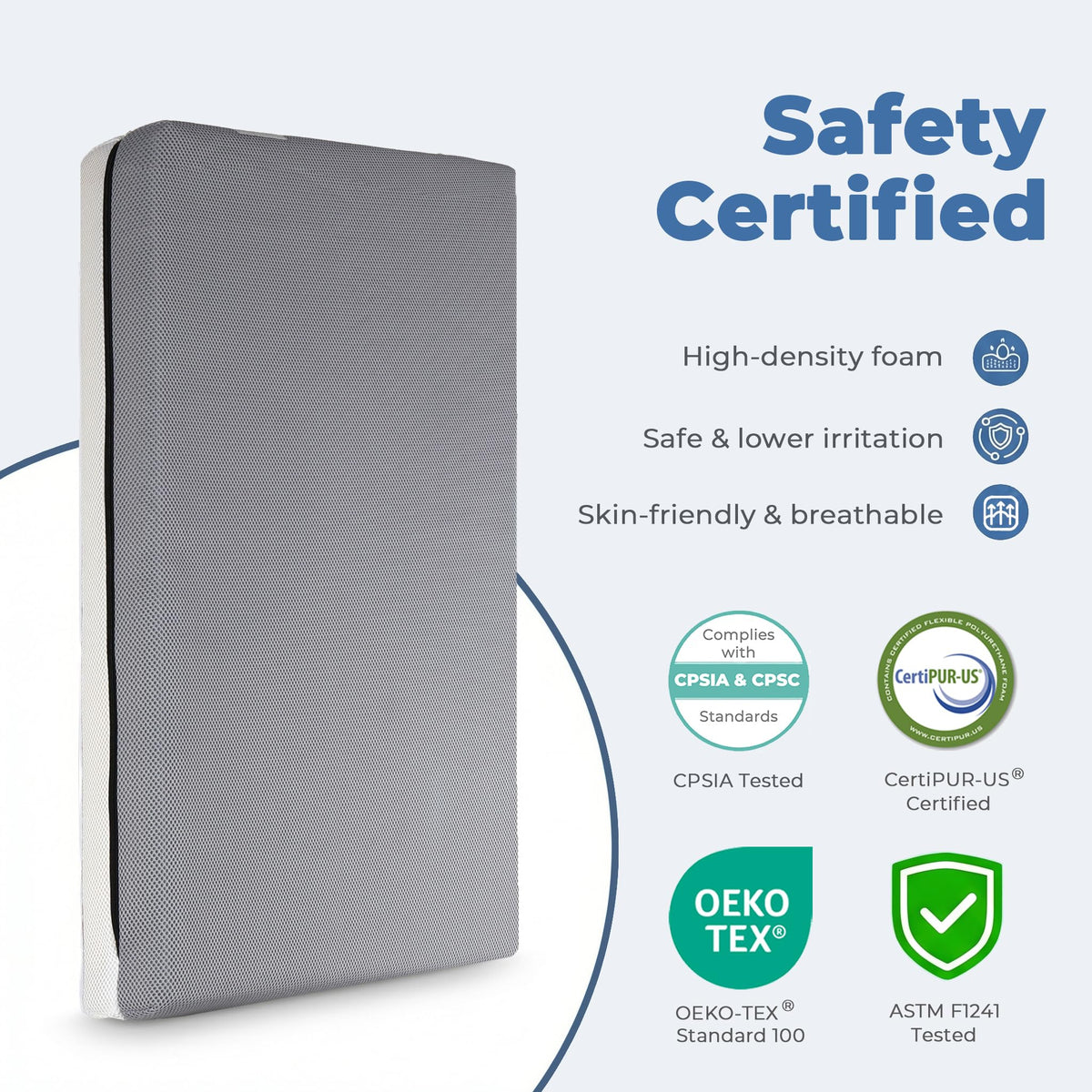 Mini Crib Mattress Dual Sided 38x24x4 Inch E20390