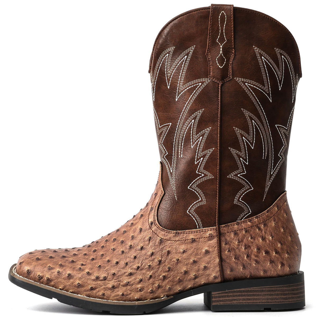 Cowboy Boots for Men Western Ostrich Embroidered Pull On Boots G707