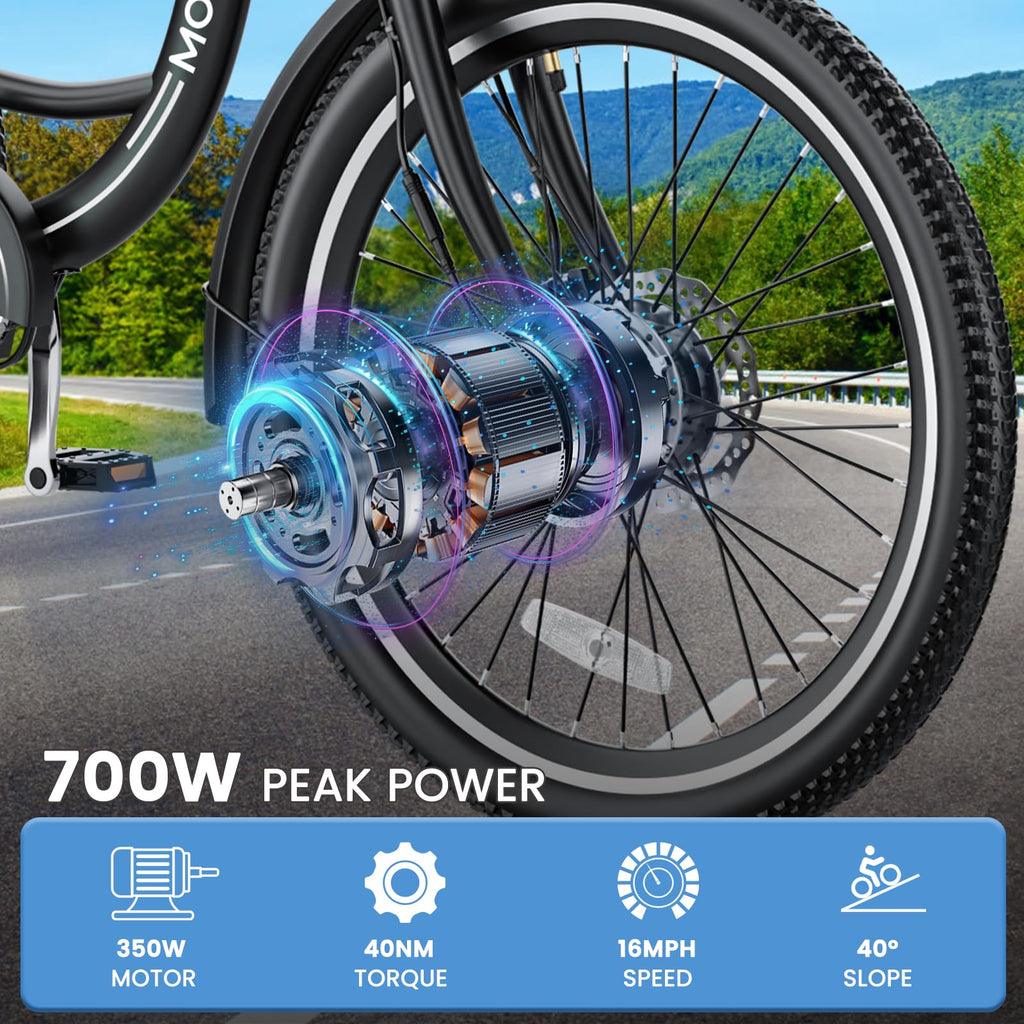 350W 36V 7 Speeds Electric Tricycle with Basket F2622