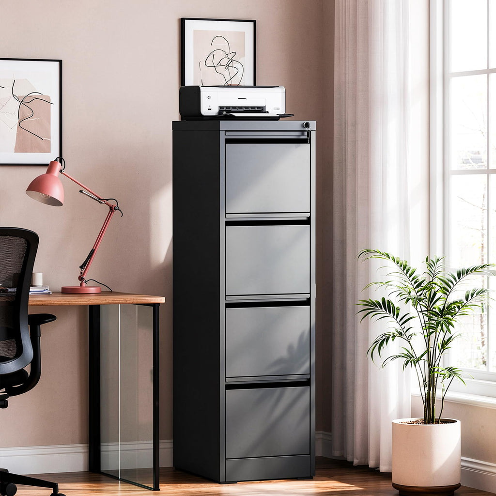 4 Drawer Metal File Cabinet with Lock D83920