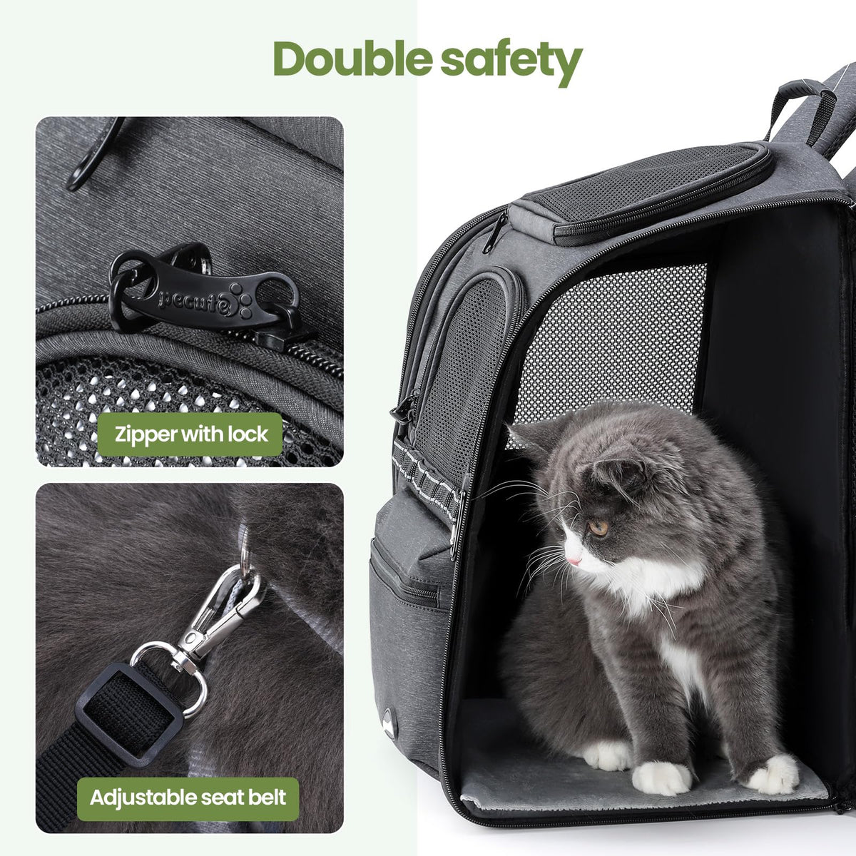 Ergonomic Breathable Cat Backpack E309562