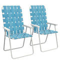 Set of 2 Blue Patio Folding Chairs R59326