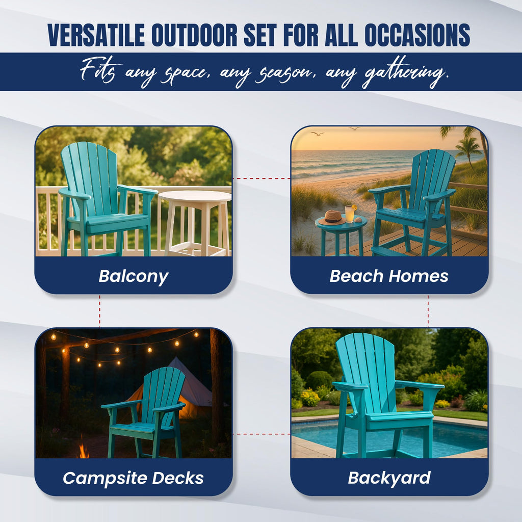 Teal HDPE Adirondack Chair S5189