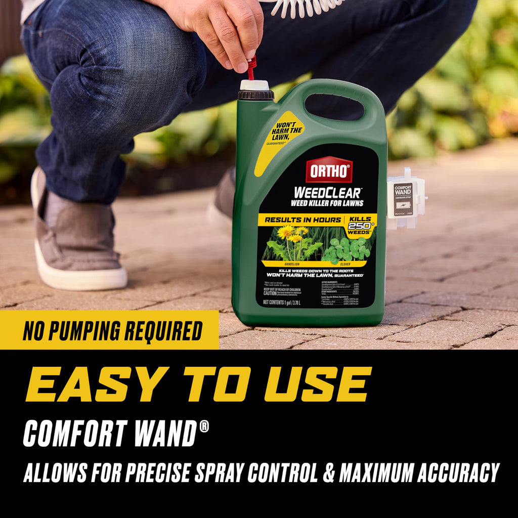Ortho WeedClear Weed Killer for Lawns with Comfort Wand, 1 gal. L321