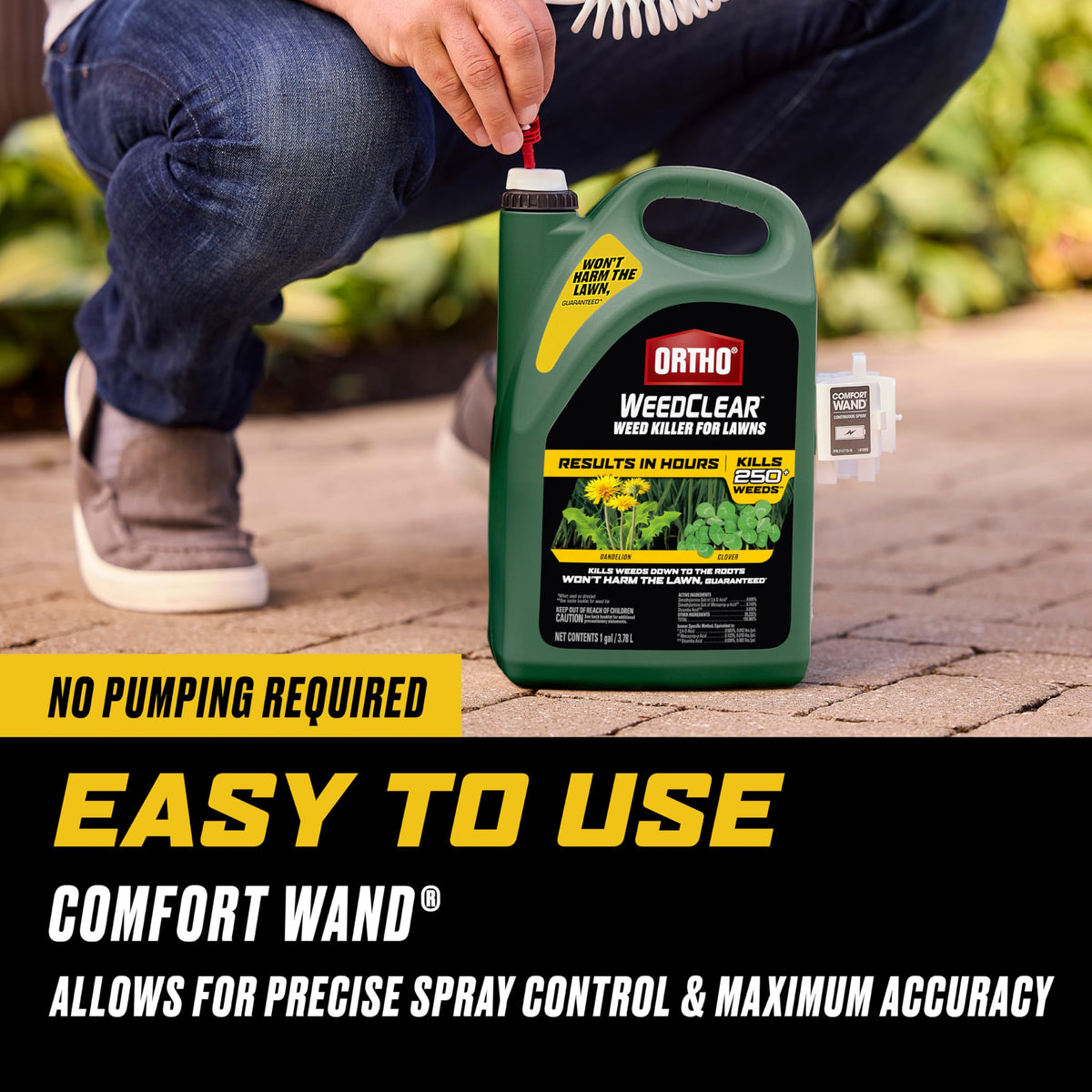Ortho WeedClear Weed Killer for Lawns with Comfort Wand, 1 gal. L321