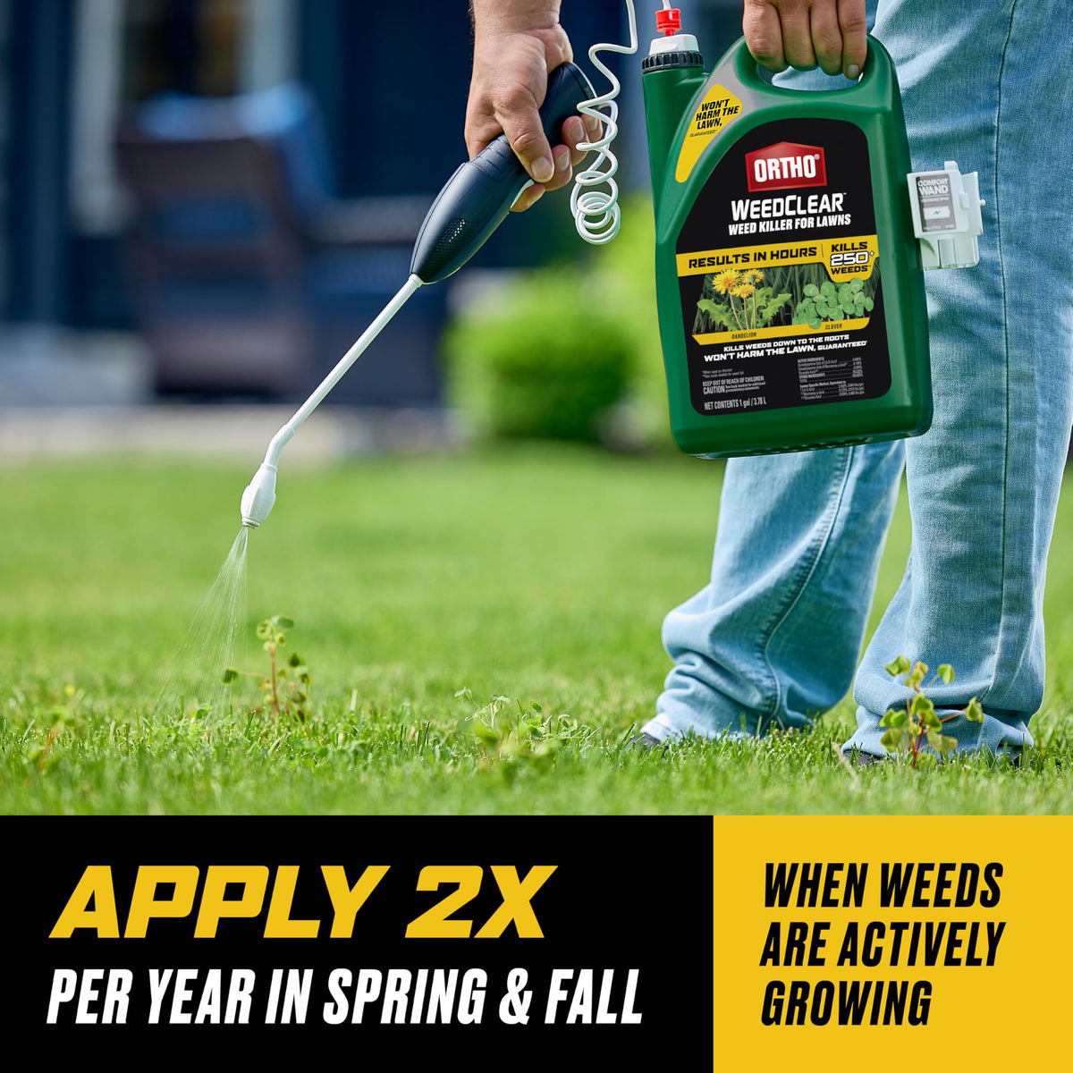 Ortho WeedClear Weed Killer for Lawns with Comfort Wand, 1 gal. L321