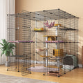 Large Indoor Cat Playpen Metal Wire Cage 55L x 55W x 55H Inchs I201908