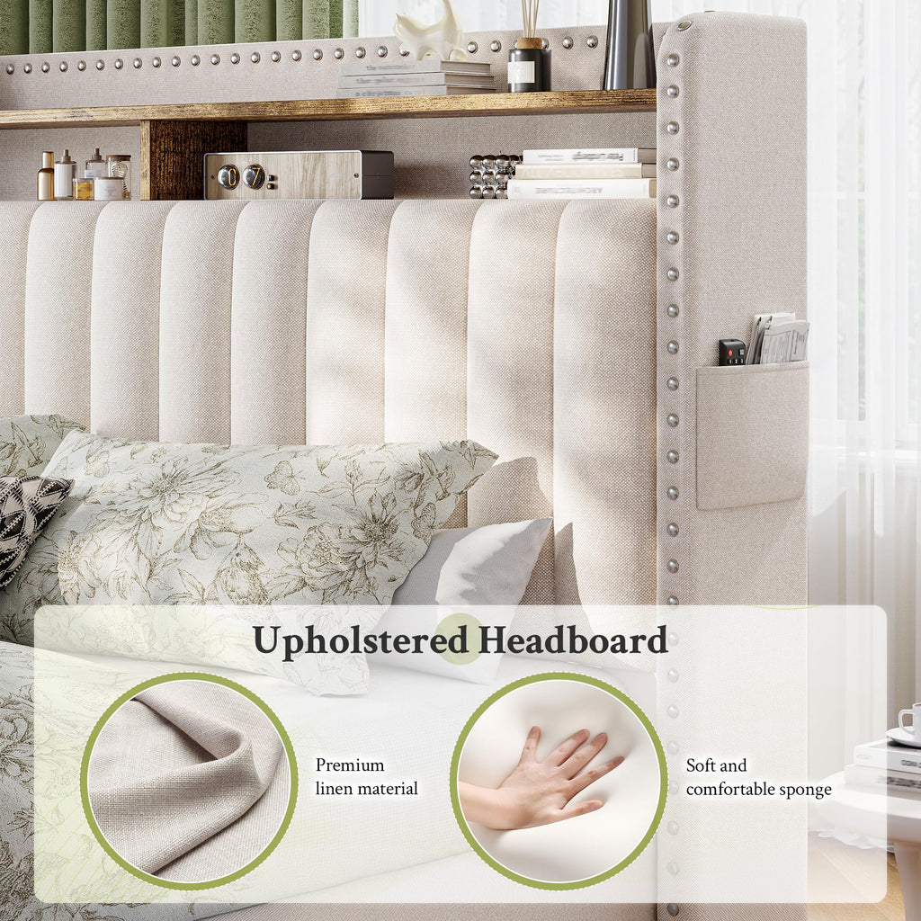 Queen Bed Frame with 2 Drawers F407431