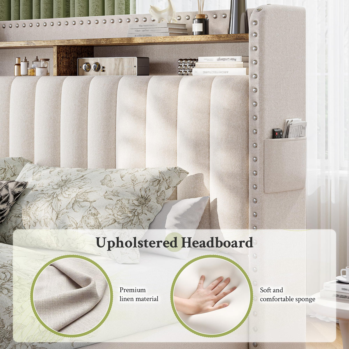 Queen Bed Frame with 2 Drawers F407431
